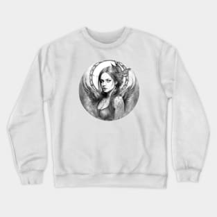 Gothic Angel with Tattoos Crewneck Sweatshirt